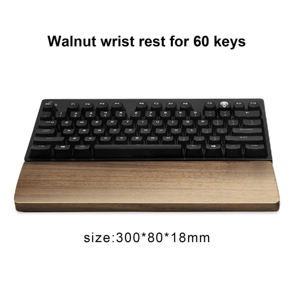 Walnut Colore Solid Wooden Keyboard Hard Wrist Rest