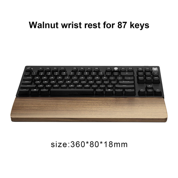 Walnut Colore Solid Wooden Keyboard Hard Wrist Rest