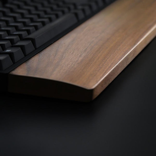 Walnut Colore Solid Wooden Keyboard Hard Wrist Rest