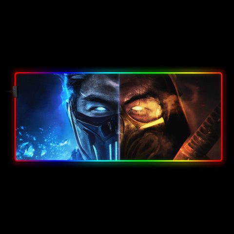 Sub-Zero & Scorpion Design Gamer RGB Mousepad