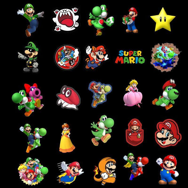 Super Mario Game Stickers, Decals - 10/50 Piece