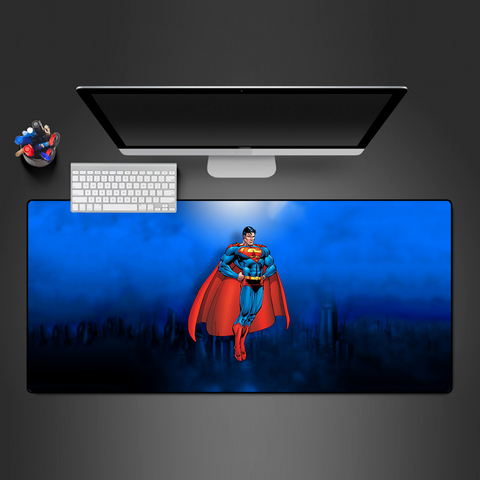 Superman Hovering Design Gaming Desk Mat