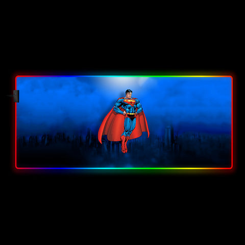 Superman Hovering Design Gaming RGB Desk Mat