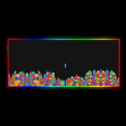 Tetris Design RGB Illuminated Gaming Mouse Pad