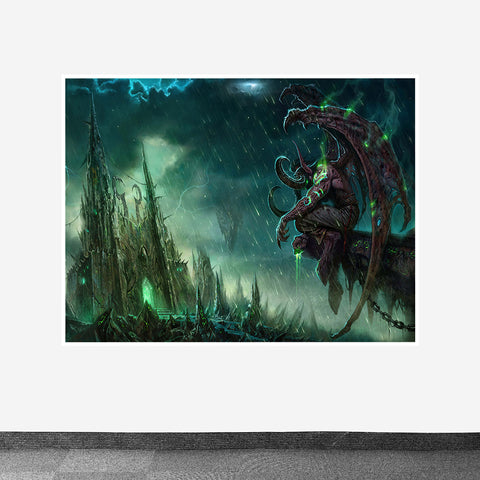 Tomb of Sargeras Design Printed on Canvas Fabric