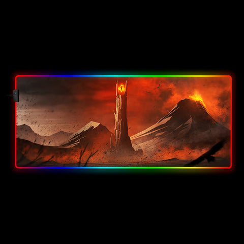 Tower of Sauron Design RGB Gamer Mouse Pad