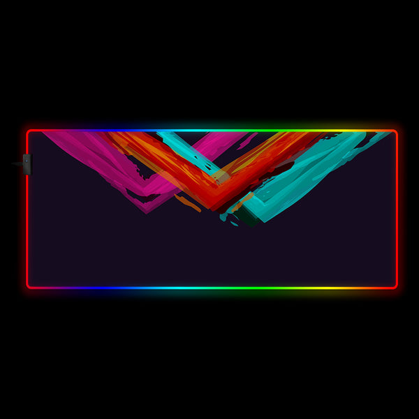 Tri Triangle Design RGB Desk Mat