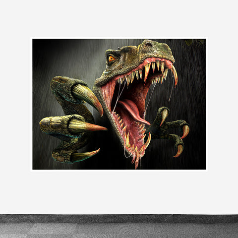 Turok Raptor Design Printed on Canvas Fabric
