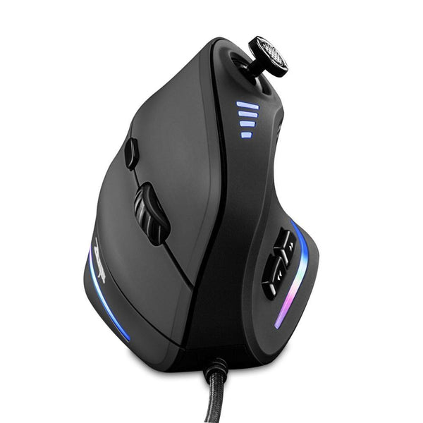 Ergonomic Vertical Mouse Wired RGB with Thumb Stick