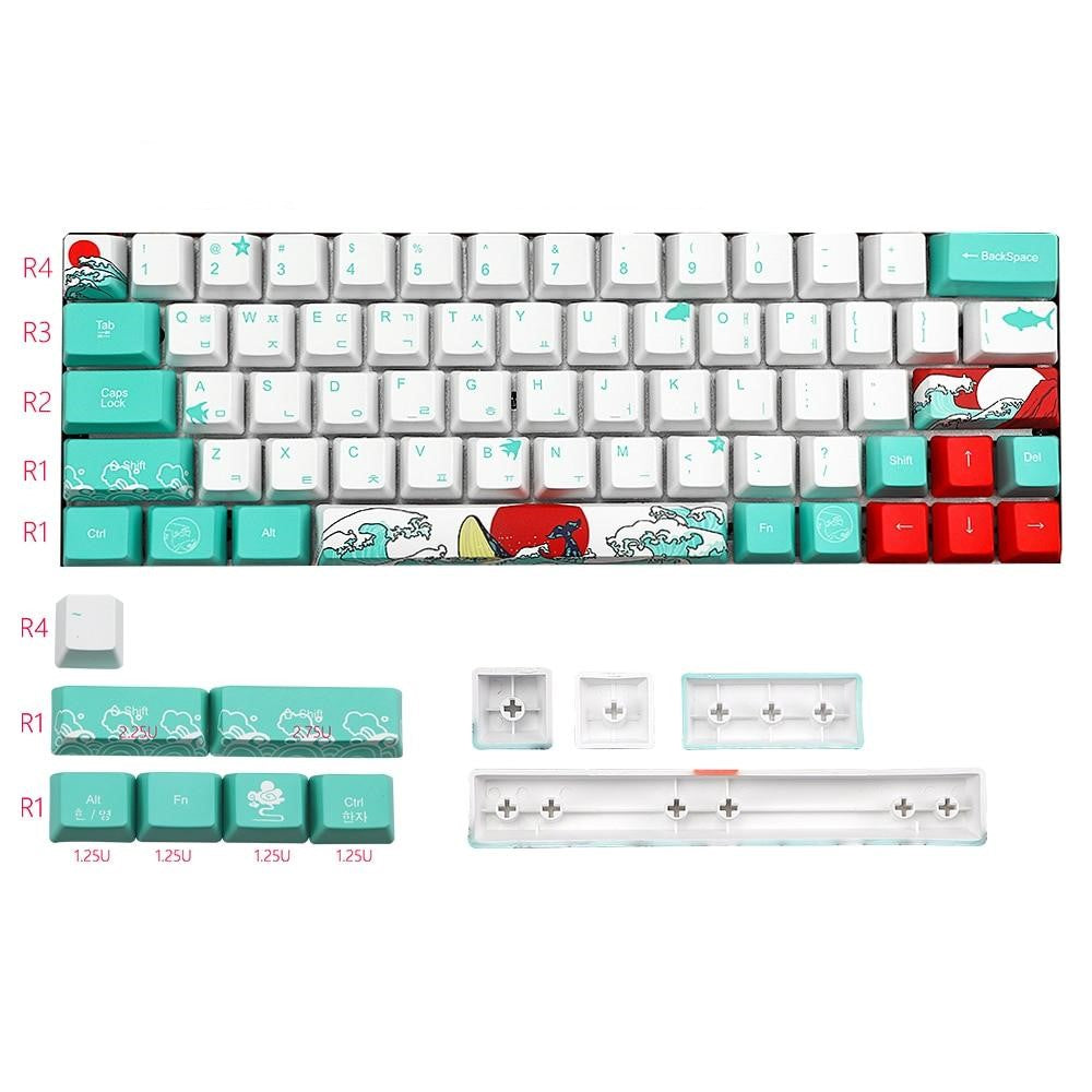 Waves Design 71 Piece Keycaps Set for Cherry MX Switches