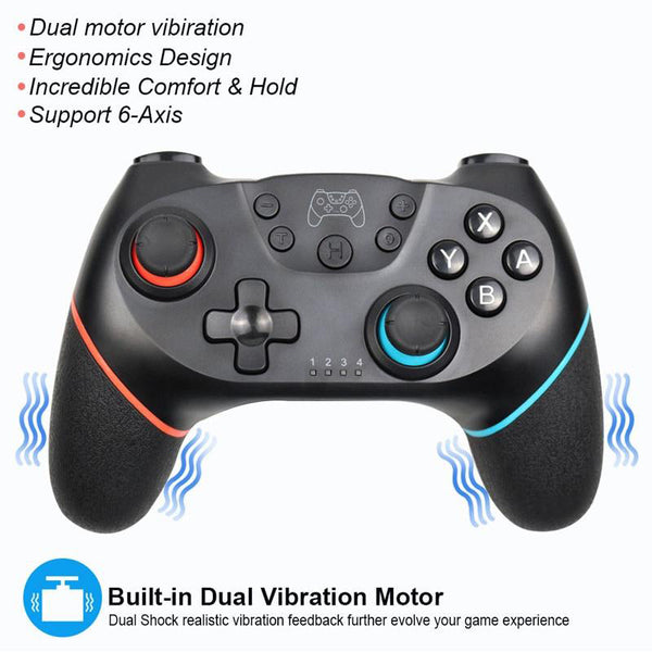Wireless Bluetooth Gamepad Controller for Nintendo Switch - Dual Vibration Motors