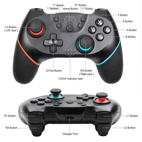 Wireless Bluetooth Gamepad Controller for Nintendo Switch - Button Functions