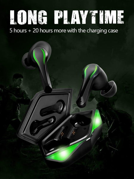 Zime Wireless Gaming Earbuds 65ms Low Latency TWS Bluetooth Earphones with Microphone - Long Battery Life