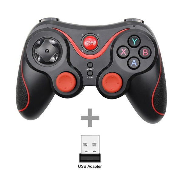 Wireless Bluetooth Gamepad Game Controller For Mobile Phone, Tablet, TV Box, PC - Black Color Plus Model with USB Receiver