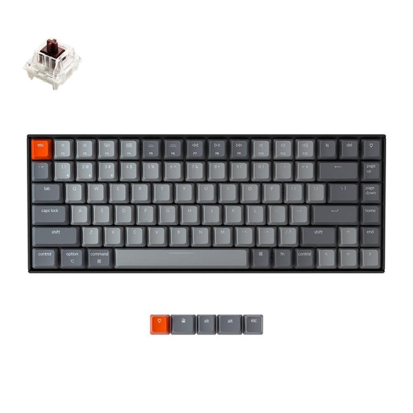 Wired & Wireless Bluetooth Mechanical Keyboard Gateron Switch LED Backlit 84 Key