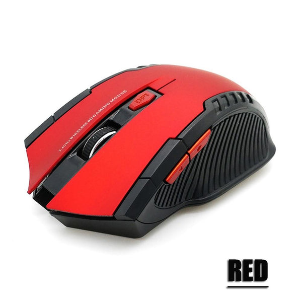 2.4GHz Wireless Mouse With USB Receiver For PC, Laptop - Red Color