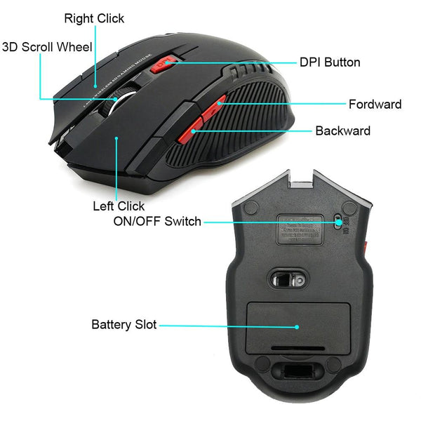 2.4GHz Wireless Mouse With USB Receiver For PC, Laptop - Specifications