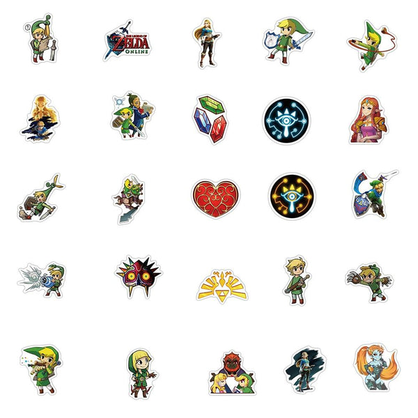 Zelda Game Stickers, Decals - 10/30/50 Piece